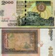 *2000 Rupií Srí Lanka 2005-2006, P121 UNC *2000 Rupií Srí Lanka 2005-2006, P121 UNC