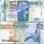 *10 Rupií Seychely 1998-2013, P36 UNC