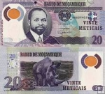 *20 Meticias Mozambik 2017, polymer P149b UNC