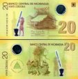 *20 Córdobas Nikaragua 2007-9, polymer P202 UNC *20 Córdobas Nikaragua 2007-9, polymer P202 UNC
