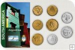 Sada 8 ks mincí Argentína 1/2 Centavos - 10 Australes 1985-1989