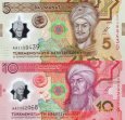 *5+10 Manat Turkménsko 2025 pamätná, P49+50 UNC *5+10 Manat Turkménsko 2025 pamätná, P49+50 UNC