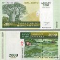 *2000 Ariary = 10 000 Francs Madagaskar 2003 P83 UNC