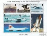 *Známky Gibraltar 2003 Motorové lety, nerazený hárček MNH