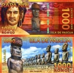 *1000 Rongo Veľkonočný ostrov 2011, polymer UNC