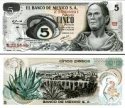 *5 Pesos Mexiko 1971-2, P62 UNC