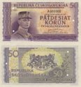 50 korún Československo 1945 tlačová skúška - REPLIKA
