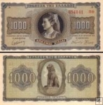 1000 Drachiem Grécko 1942, P118a UNC