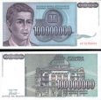 100 000 000 Dinara Jugoslávie 1993, P124 UNC