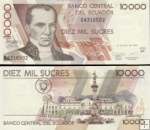 *10 000 Sucres Ekvádor 1999, P127e UNC