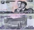 *5 Wonov Severná Kórea 2002 (2010), nové vydanie P58 UNC *5 Wonov Severná Kórea 2002 (2010), nové vydanie P58 UNC