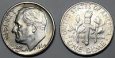 Strieborná minca 10 Centov USA 1964 XF, Roosevelt Strieborná minca 10 Centov USA 1964 XF, Roosevelt
