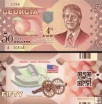 *USA 50 Dollars 2014 4. štát - Georgia, polymer