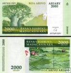 *2000 Ariary Madagaskar 2004, P90b UNC