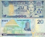 *20 fidžijských dolárov Fidži 2002, P107a UNC