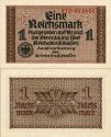 *1 Reichsmark Nemecko - okupované územia 1939 AU *1 Reichsmark Nemecko - okupované územia 1939 AU