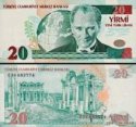 *20 nových lír Turecko 2005, P219 UNC