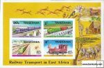 *Známky Tanzánia 1976 Železnica v Afrike MNH hárček