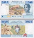 *1000 Frankov Čad (Central African States) 2002, P607Ce UNC