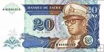 *20 Nouveaux Zaires Zaire 1993, P56 UNC