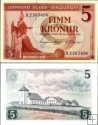 *5 Krónur Island 1957, P37a UNC