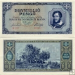 *1 Milión Pengő Maďarsko 1945, P122 UNC