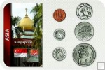 Sada 6 ks mincí Singapur 1 Cent - 1 Dollar 1967 - 1985 blister