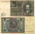 *10 Ríšskych mariek Nemecko 1929, P180a XF *10 Ríšskych mariek Nemecko 1929, P180a XF