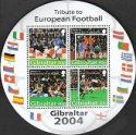 *Známky Gibraltar 2004 ME vo futbale hárček MNH