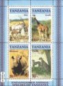 *Známky Tanzánia 1986 Africké zvieratá, nerazítkovaný hárok