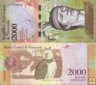 2000 Bolívares Venezuela 2016, P96b UNC