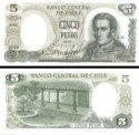 *5 Pesos Čile 1975, P149 UNC