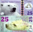 *25 Polárnych dolárov Arktída 2017, polymer UNC *25 Polárnych dolárov Arktída 2017, polymer UNC