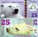 *25 Polárnych dolárov Arktída 2017, polymer UNC