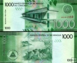 *1000 Córdobas Nikaragua 2016 (2017), P215 UNC