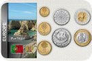Sada 7 ks mincí Portugalsko 1 - 200 Escudos 2001 blister