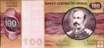 *100 Cruzeiros Brazília 1974, P195A UNC