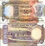 *50 Rupií India 1978, P84j UNC