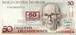 *50 Cruzeiros Brazília 1991, pretlač, P223