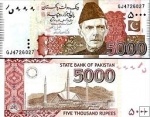 *5000 Rupií Pakistan 2006-2024, P51 UNC