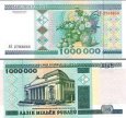 *1 000 000 Rublov Bielorusko 1998, P19 UNC *1 000 000 Rublov Bielorusko 1998, P19 UNC