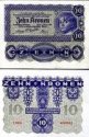 *10 Kronen Rakúsko 1922, P75 AU/UNC