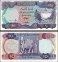 **10 irackých dinárov Irak 1973, P65 UNC