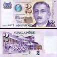 *2 Doláre Singapúr 1999, P38a UNC *2 Doláre Singapúr 1999, P38a UNC