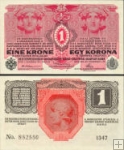 *1 Koruna Rakúsko-Uhorsko 1916, Pick 20 VG