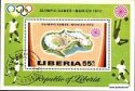 Známky Libéria 1972 OH futbal razítkovaný hárček