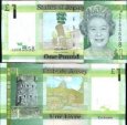 *1 Libra Jersey 2010-2018 P32 UNC, Elizabeth II *1 Libra Jersey 2010-2018 P32 UNC, Elizabeth II