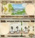 *500 Frankov Rwanda 2019, P42 UNC