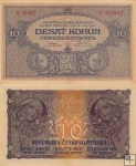 10 korún Československo 1919 - REPLIKA