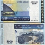 *5000 Ariary Madagaskar 2003-8, P91b UNC